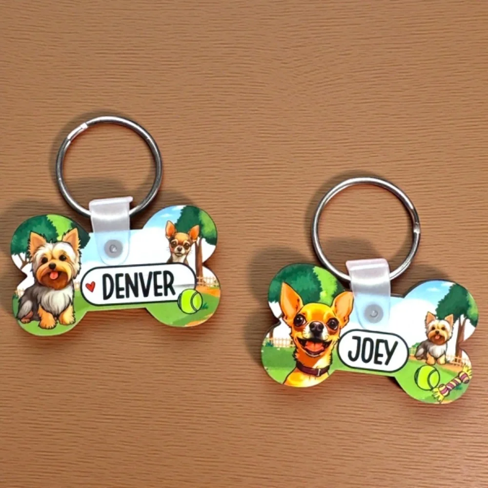 Personalized Cartoon/Photo Pet Tags | Custom Artist-Created Pet ID Tag, Handmade
